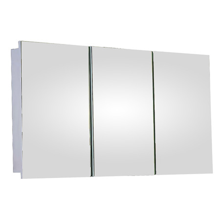 Ketcham 60" x 36" Surface Mounted Polished Edge Tri-View Medicine Cabinet SM-6036PE