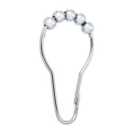 Moen Pack of 12 Single Hook Shower Curtain Rings Bright Chrome SR2100CH