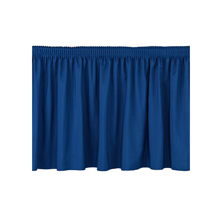 NATIONAL PUBLIC SEATING Stage Shirred Pleat Skirting, 16"H x 36"L, Blue SS16-36-04