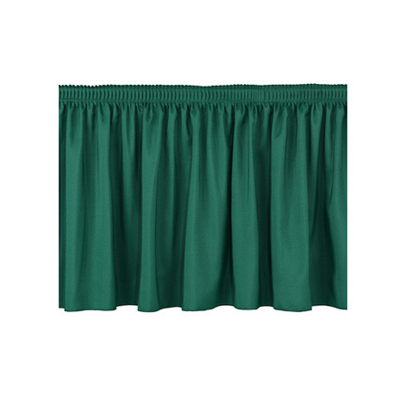 NATIONAL PUBLIC SEATING Stage Shirred Pleat Skirting, 24"H x 96"L, Green SS24-96-06