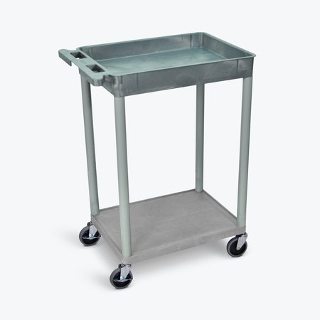 LUXOR Small Top Tub and Bottom Flat Shelf Cart STC12-G