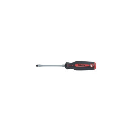 SUNEX Slotted Screwdriver, 1/4"x4", Bolster 11S3X4H