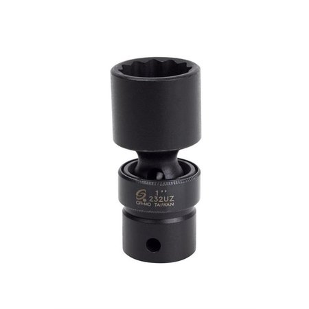 SUNEX Universal Impact Socket, 1/2" Dr 12 Pt. 1" SUN232UZ