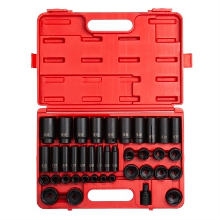 Sunex 1/2" Drive Deep Impact Socket Set, SAE, 39 pcs 2668