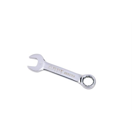 SUNEX Fully Polished Stubby Combo Wrench 15mm 993015M