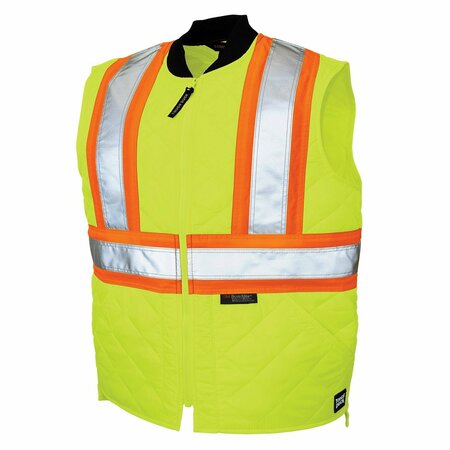 TOUGH DUCK Quilted Safety Vest, SV052-FLGR-3XL SV052
