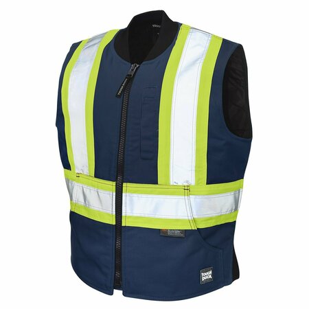 TOUGH DUCK Duck Safety Vest, SV061-NAVY-XL SV061