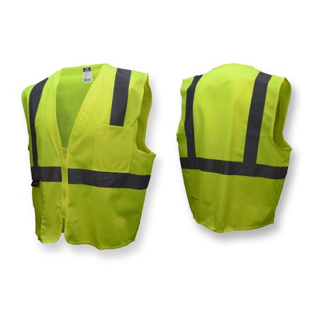 Radians Radians SV2Z Economy Type R Class 2 Solid Safety Vest with Zipper SV2ZGS3X