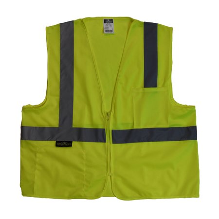 Radians Radians SV2Z Economy Type R Class 2 Solid Safety Vest with Zipper SV2ZGS3X