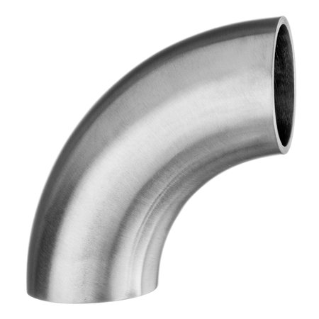 USA INDUSTRIALS Sanitary Fitting, Butt Weld, 304SS Polished, Short 90° Elbow, 2" ZUSA-STF-BW-5