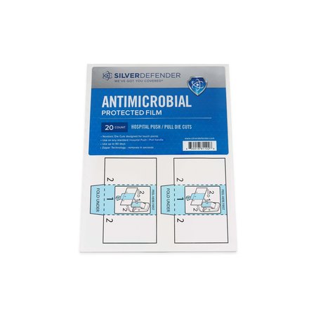 Silver Defender Antimicrobial Film Tape, 4.7"L3.6"W, PK100 DC-030-HP-BX