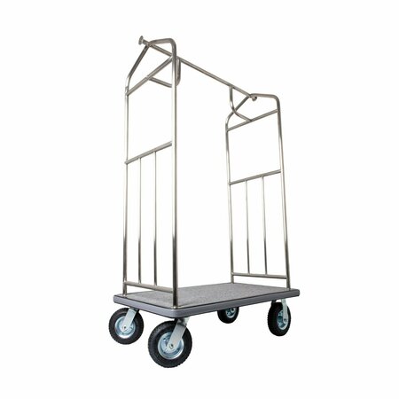 HOSPITALITY 1 SOURCE Bellmans Cart, SS, 42 x 24 x 71 In XDBCSS-8
