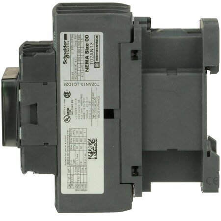 Schneider Electric 120VAC Non-Reversing Magnetic Contactor 3P 9A NEMA 00 T02AN13G7