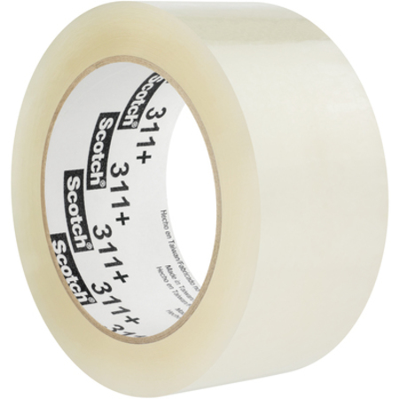 3M 3M™ 311+ Cold Temperature Carton Sealing Tape, 2" x 110 yds., Clear, 36/Case T902311S