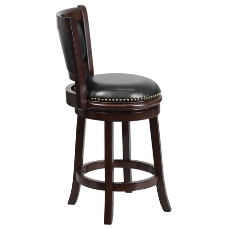 Flash Furniture Cappuccino Wood Stool, 24" TA-61024-CA-CTR-GG