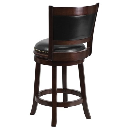 Flash Furniture Cappuccino Wood Stool, 24" TA-61024-CA-CTR-GG