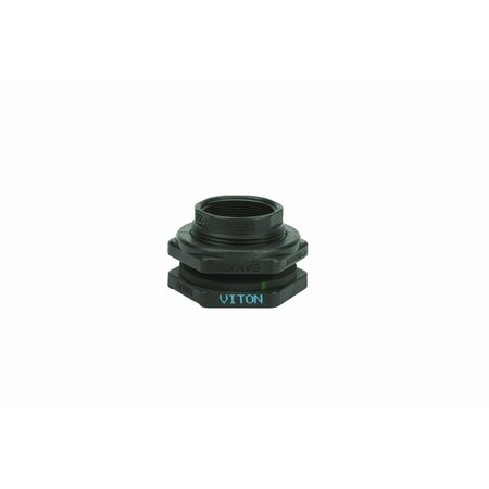 BANJO Bulkhead Fitting, FKM, 2 11/16"L, Poly TF200V