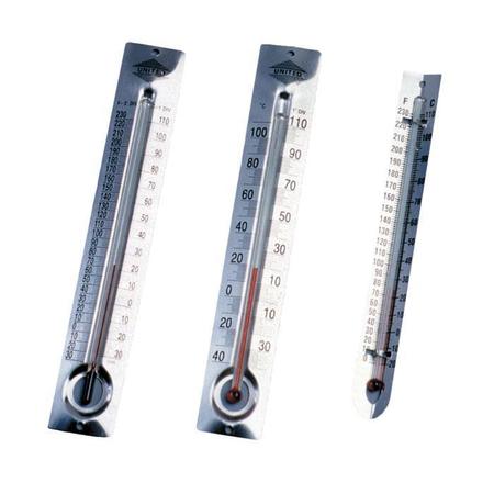 UNITED SCIENTIFIC Metal Back Student Thermometer, V-Back,  THVB02