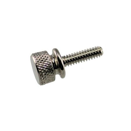 UNICORP Thumb Screw, #6-32 Thread Size, Round Washer, Nickel Plated Brass THS1011-M01-F07-632