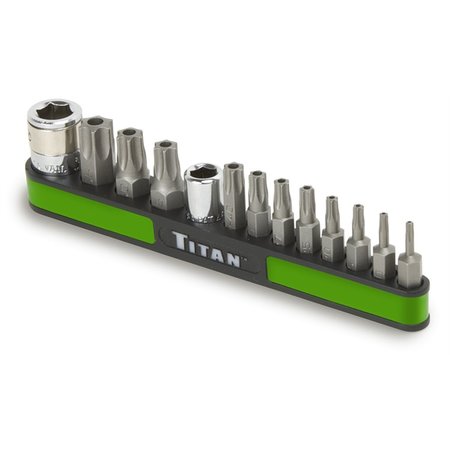 TITAN Tamper Resistant Torx Bit Set, 13 pcs. 16113