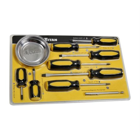 TITAN Screwdriver Set, Magnetic Tray, 10 pcs. 17241