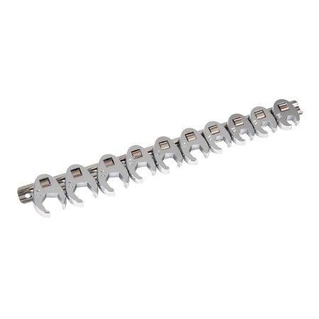 TITAN Flare Nut Crowsfoot Wrnch, 3/8"Dr, 10 pcs 17297