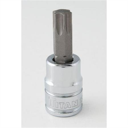 TITAN Torx Bit Socket, 3/8" Drive, T40, Chrome 68940