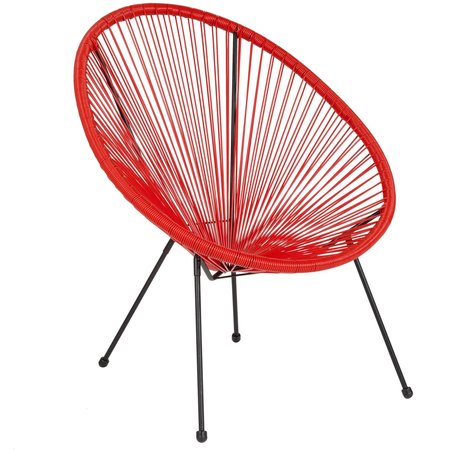 Flash Furniture Contemporary Chair, 11-1/2" Height, Red TLH-094-RED-GG