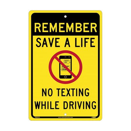 NMC Remember Save A Life Traffic Sign, TM251H TM251H