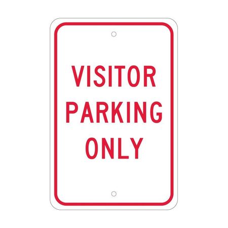 NMC Visitor Parking Sign, 12 in W, 18 in H, Aluminum TM7J