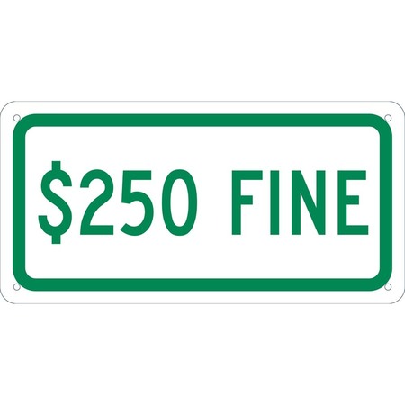 NMC State Handicapped Parking Fine $250 Plaque, TMAS19G TMAS19G