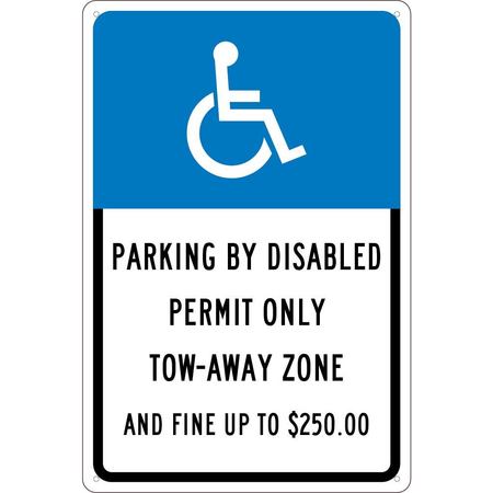 NMC State Handicapped Parking Tow Away Zone Florida Sign, TMS313G TMS313G