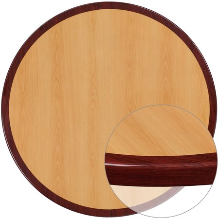 Flash Furniture Round Two-Tone Cherry/Mahogany Resin Top TP-2TONE-30RD-GG