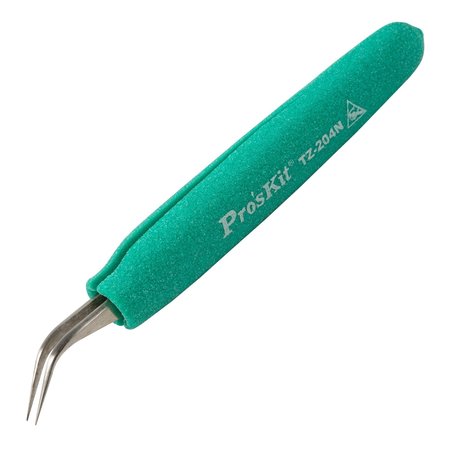 PROSKIT Tweezer, ESD, Safe, Soft, Grip, Fine Tip C TZ-204N