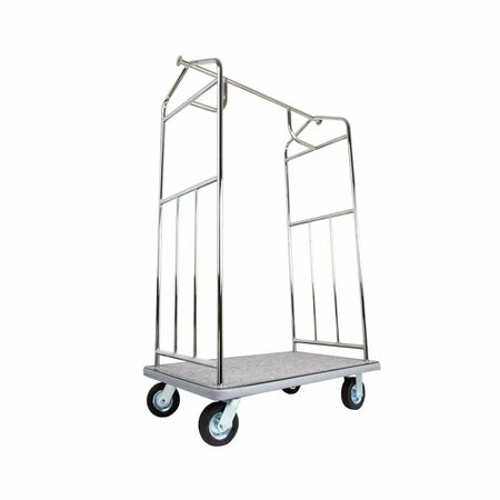 HOSPITALITY 1 SOURCE Bellmans Cart, Steel, 42 x 24 x 71 In XDBCEC-8