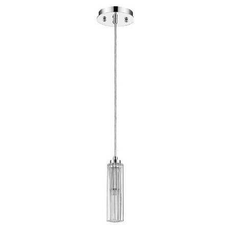 ACCLAIM LIGHTING Solo 1-Light Pendant Polished Chrome, Height: 7-1/2" A800026-1-R