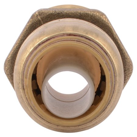Sharkbite Push-to-Connect, Threaded Male Reducing Adapter, 1/2 in Tube Size, Brass, Brass U116LF