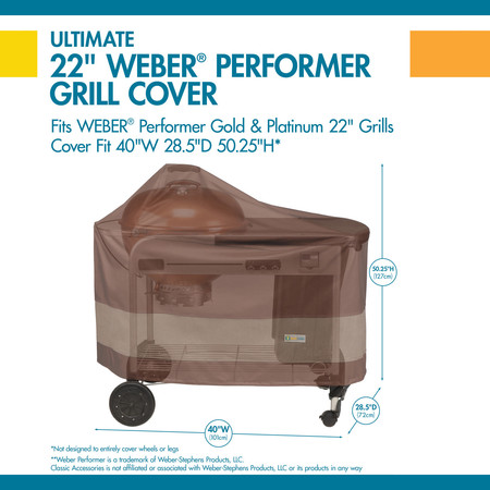 Duck Covers Ultimate Heavy Duty Weber Barbecue Grill Cover, Ul, 40"x28.5" UBBWP572825