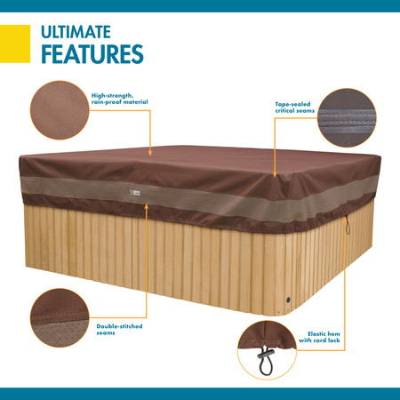Duck Covers Ultimate Brown Patio Hot Tub Cover, Ultimate, 94"x8, 96"x86" UHT968614