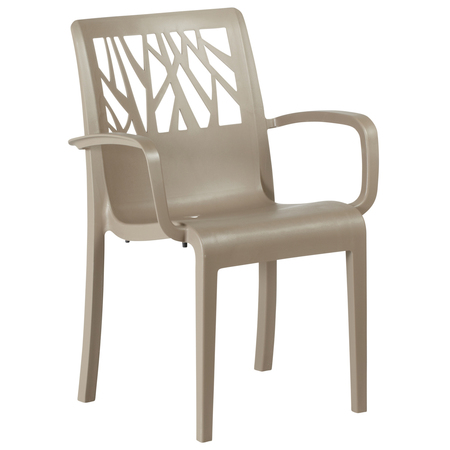 GROSFILLEX Vegetal Stacking Armchair, Taupe US200181