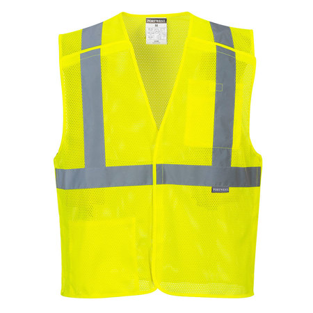 PORTWEST Economy Mesh Break-Away Vest, XL US384
