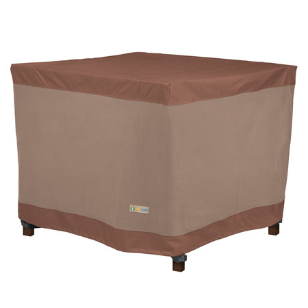 DUCK COVERS Ultimate Brown Patio Table Cover, 60"W x 60"D x 32"H UST626232