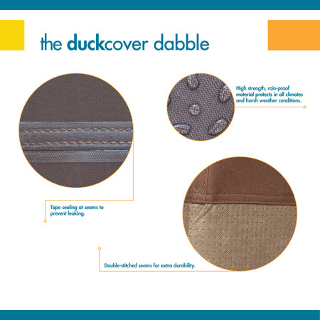Duck Covers Ultimate Brown Patio Table Set Cover, 72" Dia x 29"H UTR7229