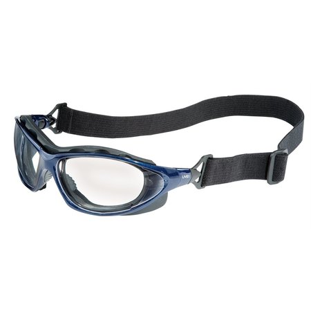Honeywell Uvex Seismic Safety Glasses W/ Metallic Blue Frames/Clear Lens/Uv UVXS0620X