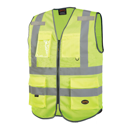 PIONEER Multi Pocket Mesh Vest, Green, 5XL V1024860U-5XL