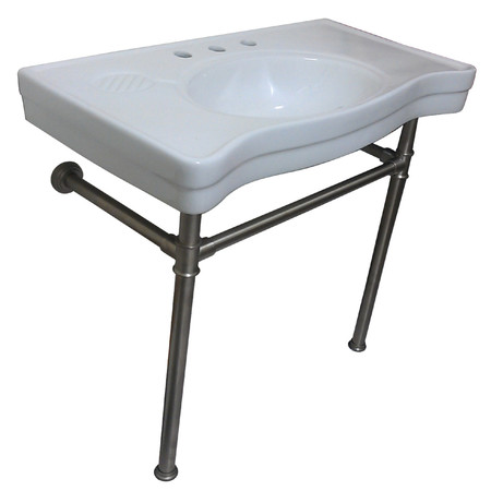 IMPERIAL VPB1368ST Ceramic Basin With Stainless Steel Pedestal VPB1368ST