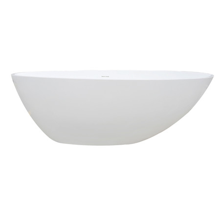 KINGSTON BRASS VRTRS633022 63" Solid Surface White Ston, 63" L, 29.94" W, Matte White, Solid Surface VRTRS633022