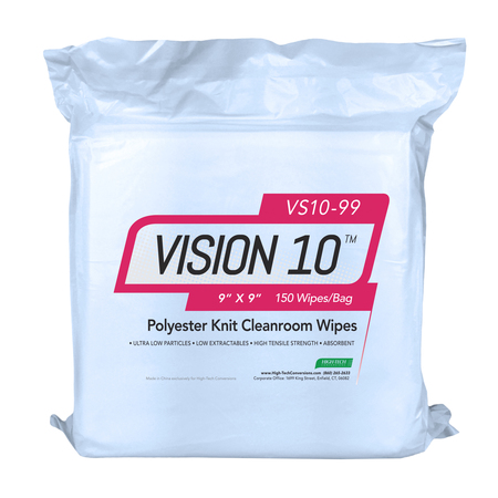 HIGH-TECH CONVERSIONS Vision 10, Polyester Knit Cleanroo, PK10, Polyester, 10 PK VS10-99