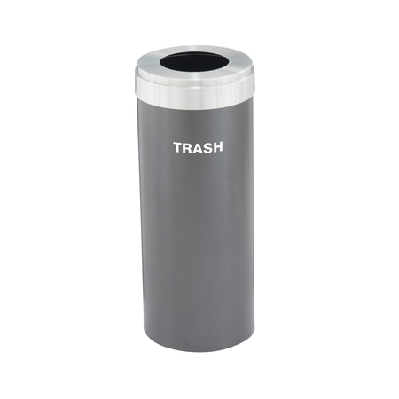 GLARO 15 gal Trash Can, Silver Vein/Satin Aluminum W-1242SV-SA-W5