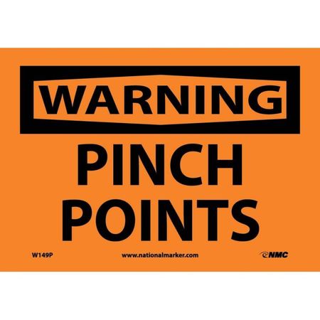 NMC Warning Pinch Points Sign W149P